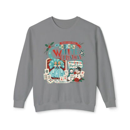 Nostalgic White Christmas Mahjong Haynes Sisters Unisex Lightweight Crewneck Sweatshirt