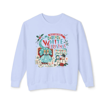 Nostalgic White Christmas Mahjong Haynes Sisters Unisex Lightweight Crewneck Sweatshirt