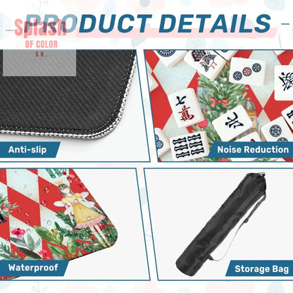 Nutty For Mahjong Nutcracker Ballerinas Watercolor Christmas Mahjong Mat Daily Accessories