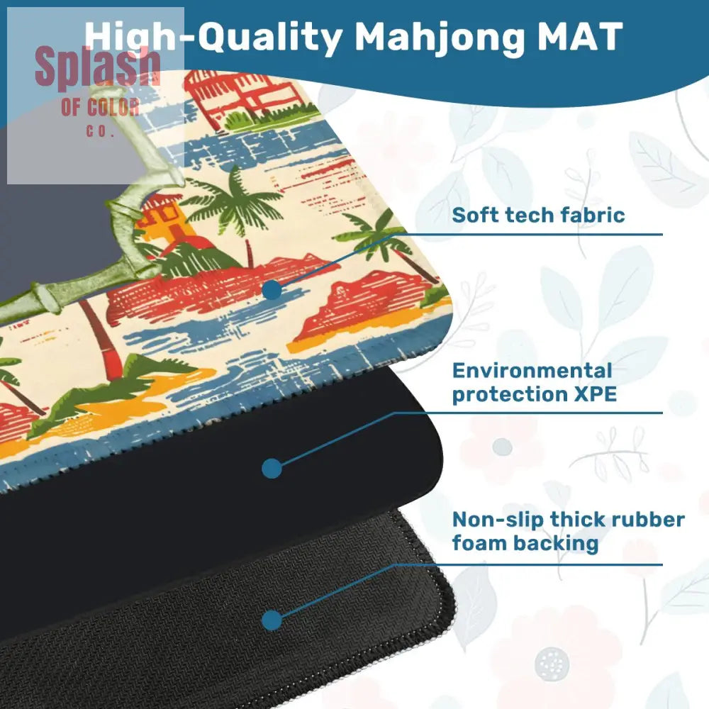 Old World Vintage Florida Beach Heritage Collection Mahjong Mat Daily Accessories