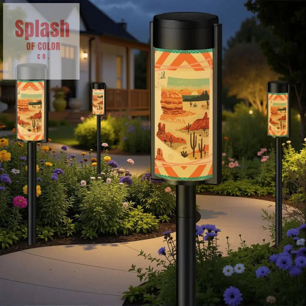 Southwest Arizona Aztec Designed Outdoor Garden Solar Lights - Splash of Color co.
