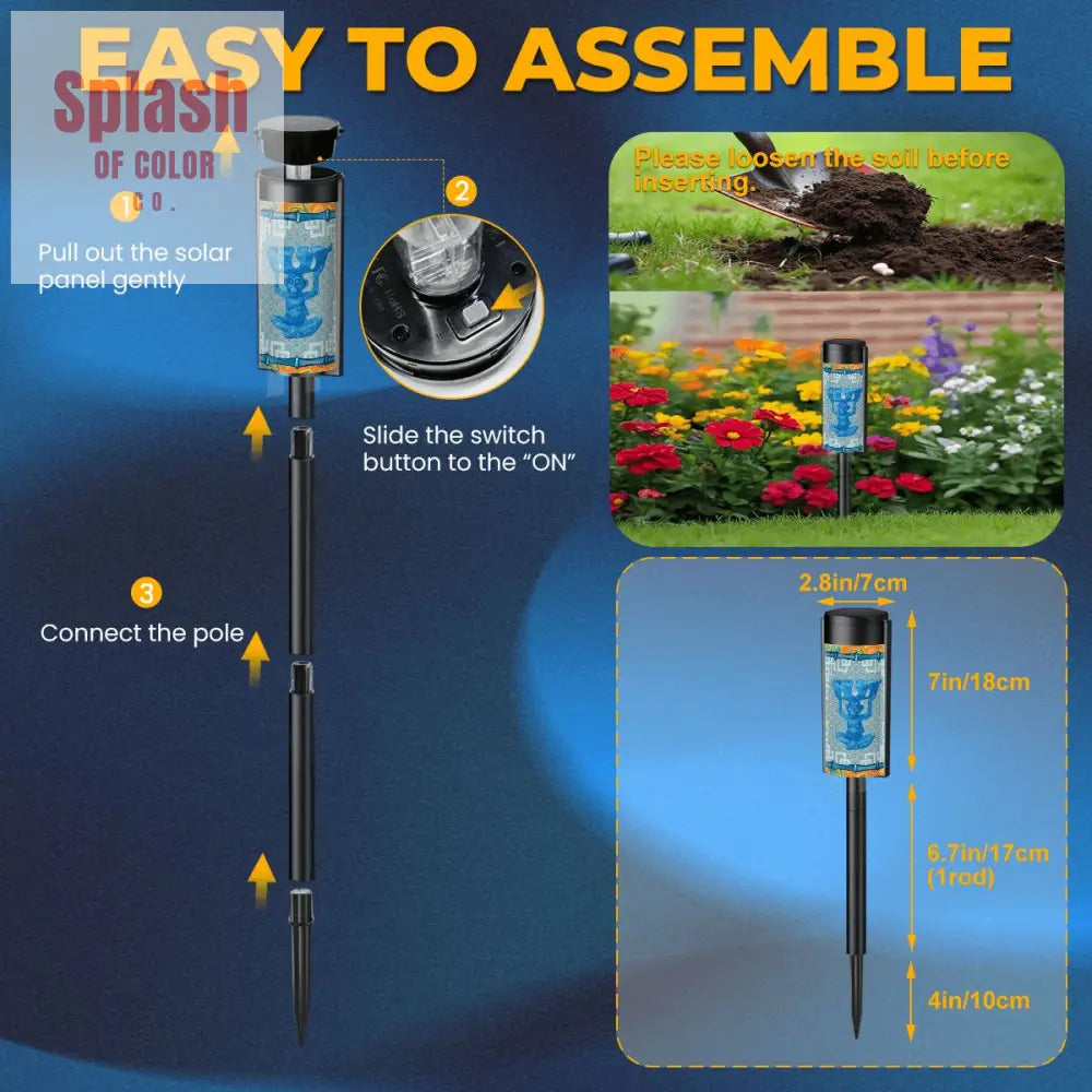 Outdoor Solar Lights - 4pcs - Garden Decor