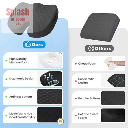 Pastel Mahjong Tiles Memory Foam Seat Cushion Perfect For Long Mahj Game Nights 18.1’’x13.8’’x2.8’’ Daily Accessories