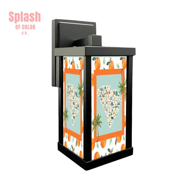 South Carolina Palmetto State Peaches And Whimsy Patio Wall Light Sconce - Splash of Color co.
