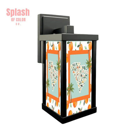 South Carolina Palmetto State Peaches And Whimsy Patio Wall Light Sconce - Splash of Color co.