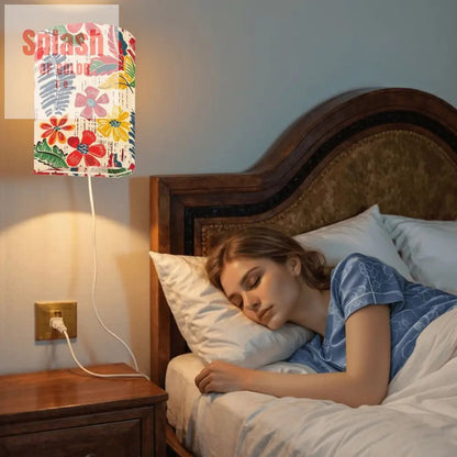 Floral Heritage Preppy Blue Yellow Green Red, Wall Light Shade Lighting - Splash of Color co.