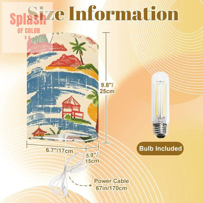 Old World Florida Heritage Beach Scene, Palm Trees Flush Wall Shade Light Fixture - Splash of Color co.