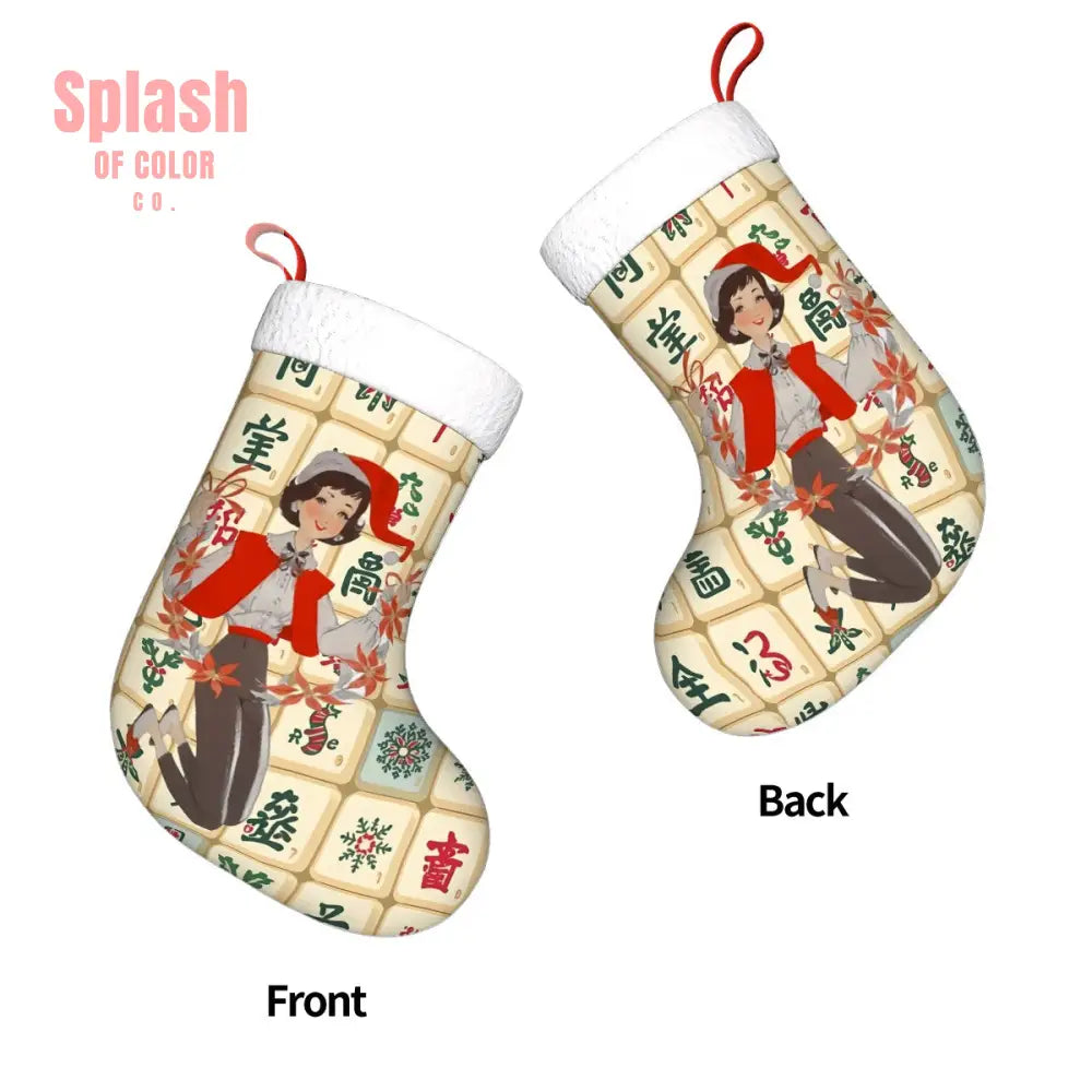 Plush Christmas Stockings - One Size - Holiday Decor