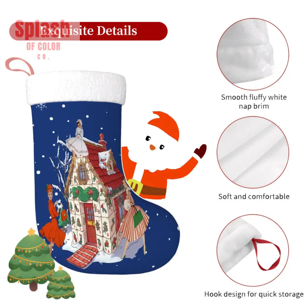 Plush Christmas Stockings - One Size - Holiday Decor