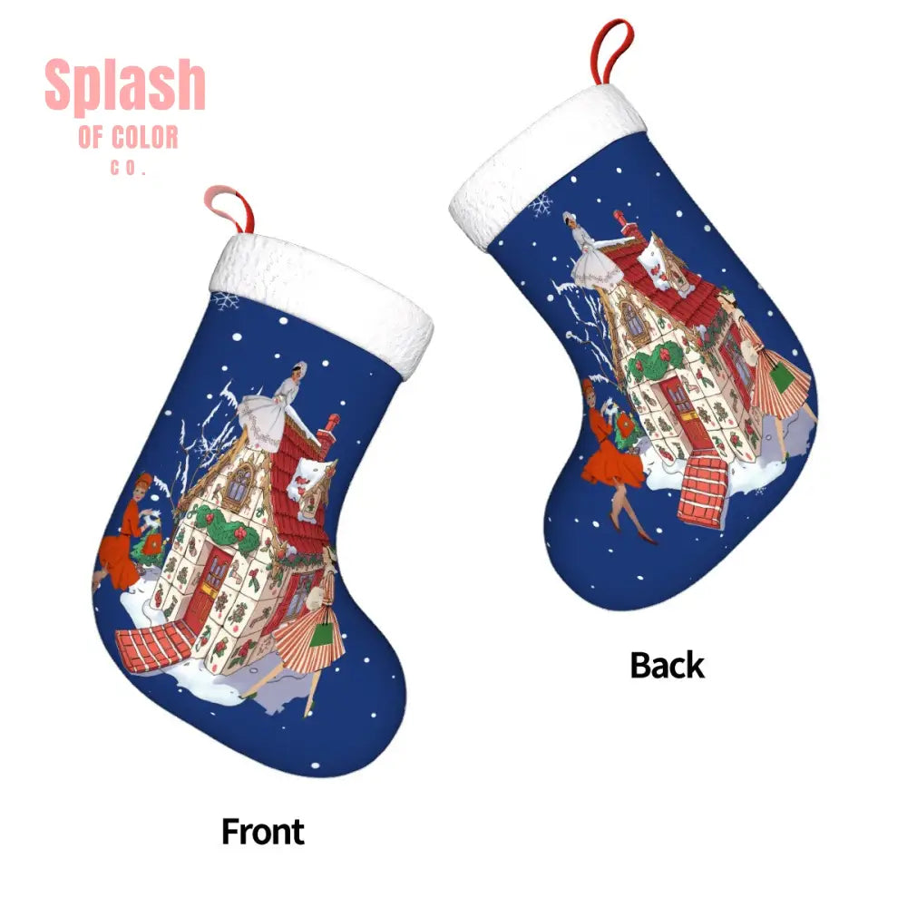 Plush Christmas Stockings - One Size - Holiday Decor