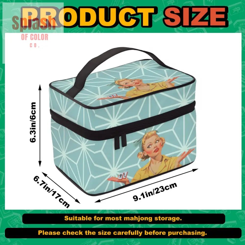 Mahjong Tile Accessory Vintage Nostalgia Portable Mahjong Bag - Splash of Color co.