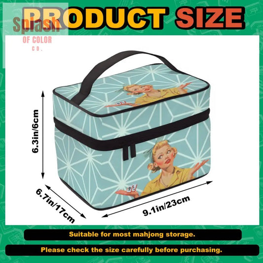 Mahjong Tile Accessory Vintage Nostalgia Portable Mahjong Bag - Splash of Color co.