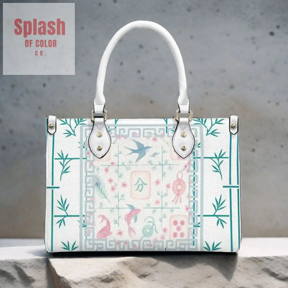 Preppy Mahjong Handbag Shoulder Bag Pastel Blue Green Pink Yuppy Tote Bag for Women Handbag