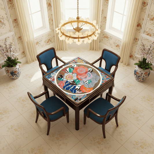 Art Deco Floral Bouquet Mahjong Mat - Splash of Color Co.