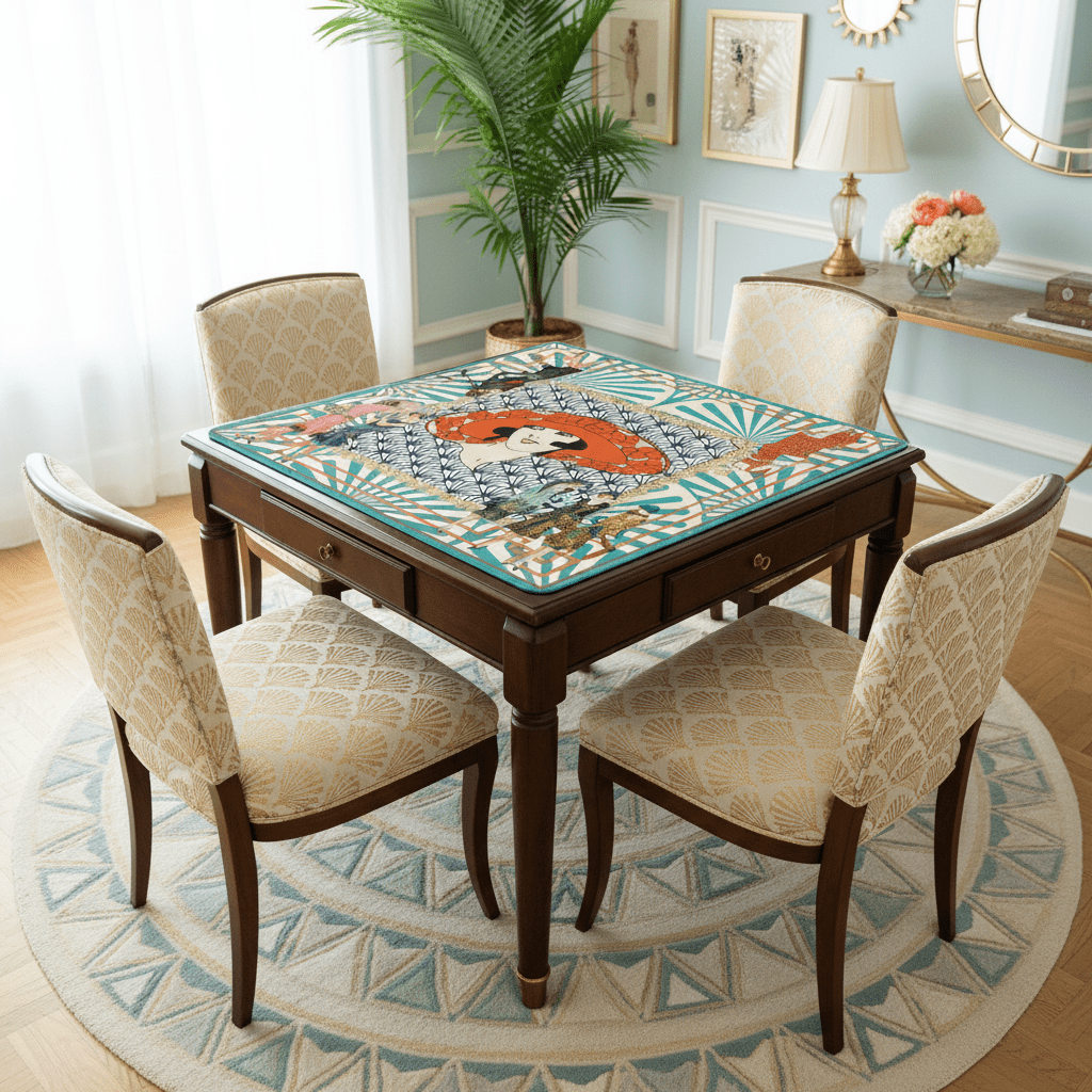 The Roaring 1920's Art Deco Mahjong Mat - Splash of Color Co.