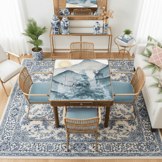 Colorado State Pride Snow Covered Mountains Mahjong Mat - Splash of Color Co.