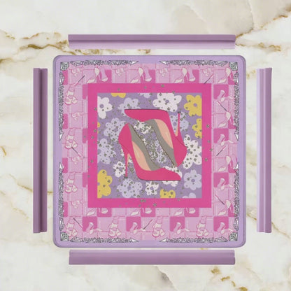 Girly Pop Pink, Lavender Glam Gal Mahjong Mat