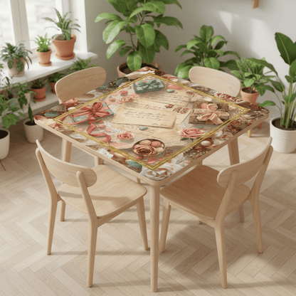 French Love Letter Victorian Mahjong Mat Lettre D'amour - Splash of Color Co.
