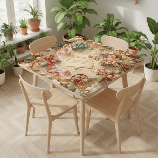 French Love Letter Victorian Mahjong Mat Lettre D'amour - Splash of Color Co.