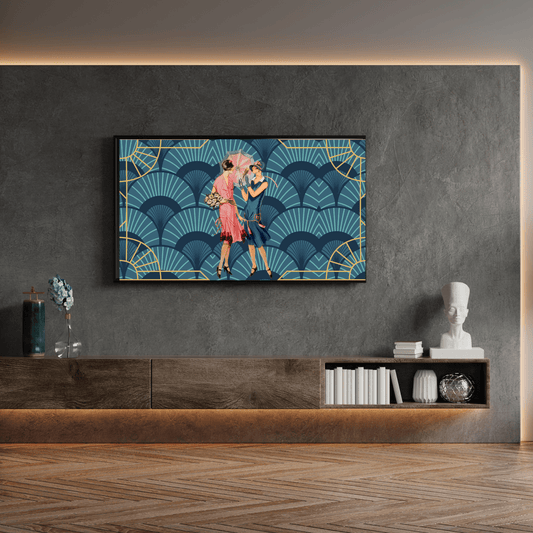 Art Deco Speakeasy Collection Samsung Frame TV Art - Splash of Color Co.