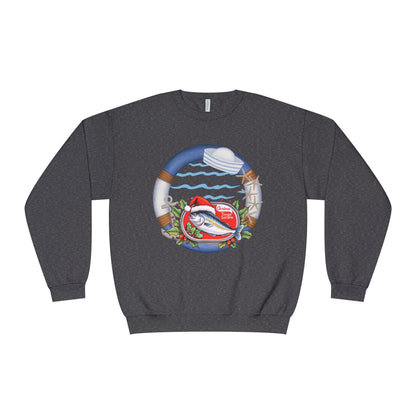 Sardine Christmas Sweater Nautical Crewneck Sweatshirt For Boating Lovers Summer Vacation Apparel Beach Day Fashion