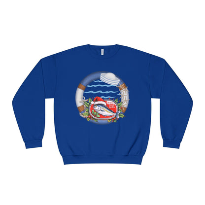 Sardine Christmas Sweater Nautical Crewneck Sweatshirt For Boating Lovers Summer Vacation Apparel Beach Day Fashion