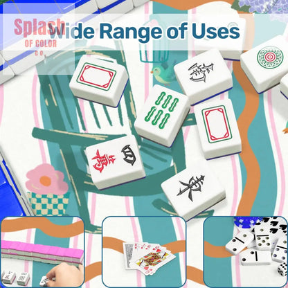 Southern Charm And Hospitality Whimsical Pink Teal Mahjong Mat - Daily Accessories