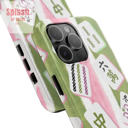 Stylish Mahjong Phone Case, Durable Mobile Cover for Gamers, Unique Gifts for Game Lovers, Fun Accessory for Phone Protection - Splash of Color co.