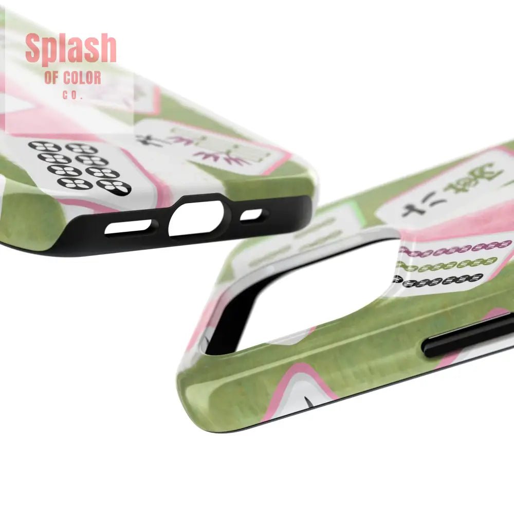 Stylish Mahjong Phone Case, Durable Mobile Cover for Gamers, Unique Gifts for Game Lovers, Fun Accessory for Phone Protection - Splash of Color co.