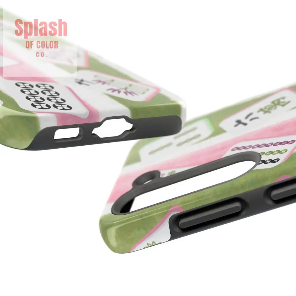 Stylish Mahjong Phone Case, Durable Mobile Cover for Gamers, Unique Gifts for Game Lovers, Fun Accessory for Phone Protection - Splash of Color co.