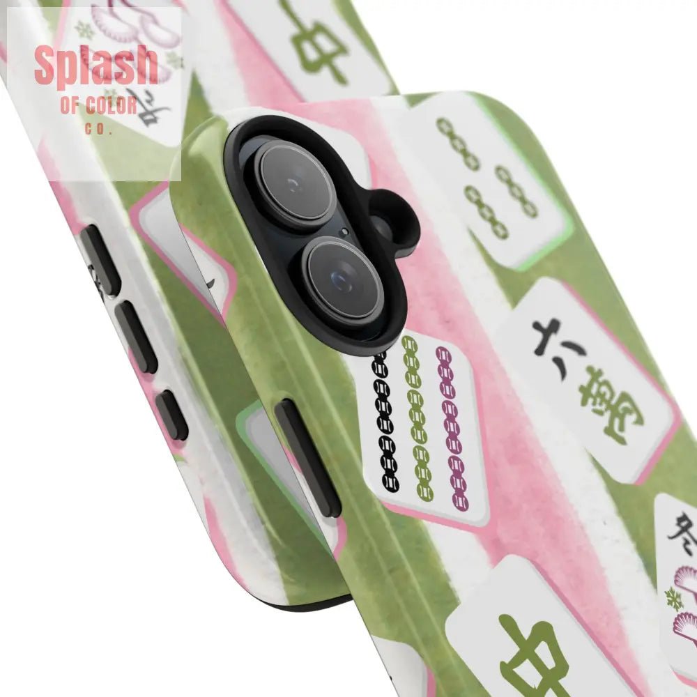 Stylish Mahjong Phone Case, Durable Mobile Cover for Gamers, Unique Gifts for Game Lovers, Fun Accessory for Phone Protection - Splash of Color co.