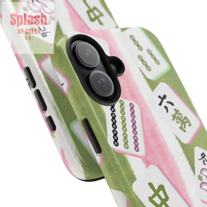 Stylish Mahjong Phone Case, Durable Mobile Cover for Gamers, Unique Gifts for Game Lovers, Fun Accessory for Phone Protection - Splash of Color co.
