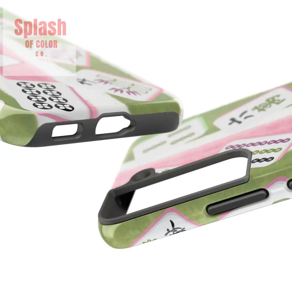 Stylish Mahjong Phone Case, Durable Mobile Cover for Gamers, Unique Gifts for Game Lovers, Fun Accessory for Phone Protection - Splash of Color co.