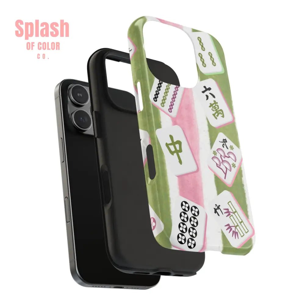 Stylish Mahjong Phone Case, Durable Mobile Cover for Gamers, Unique Gifts for Game Lovers, Fun Accessory for Phone Protection - Splash of Color co.