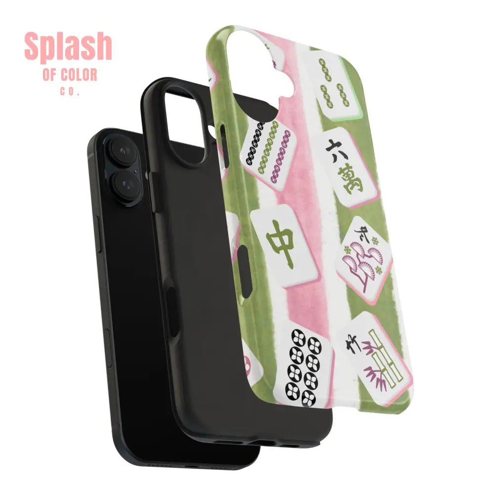 Stylish Mahjong Phone Case, Durable Mobile Cover for Gamers, Unique Gifts for Game Lovers, Fun Accessory for Phone Protection - Splash of Color co.