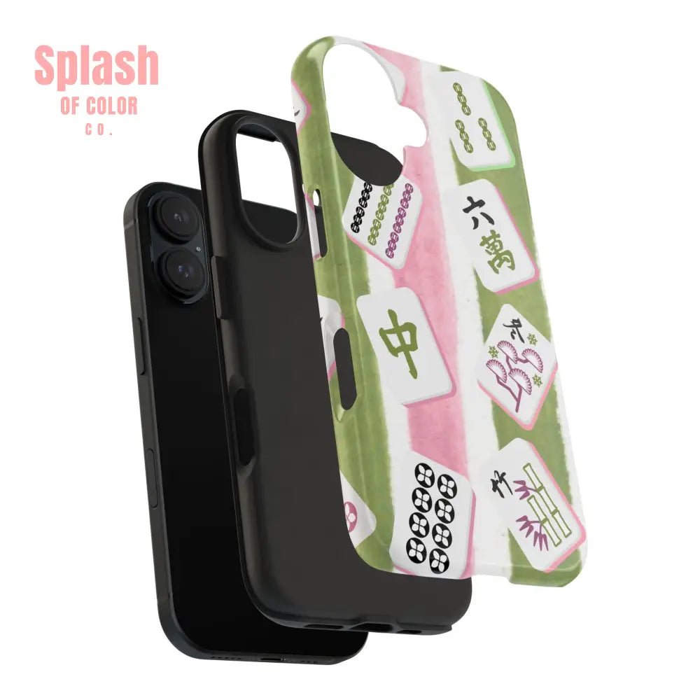 Stylish Mahjong Phone Case, Durable Mobile Cover for Gamers, Unique Gifts for Game Lovers, Fun Accessory for Phone Protection - Splash of Color co.