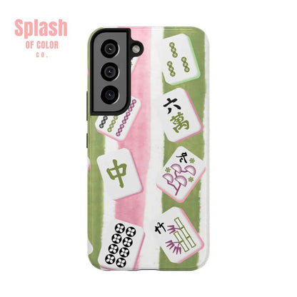 Stylish Mahjong Phone Case, Durable Mobile Cover for Gamers, Unique Gifts for Game Lovers, Fun Accessory for Phone Protection - Splash of Color co.