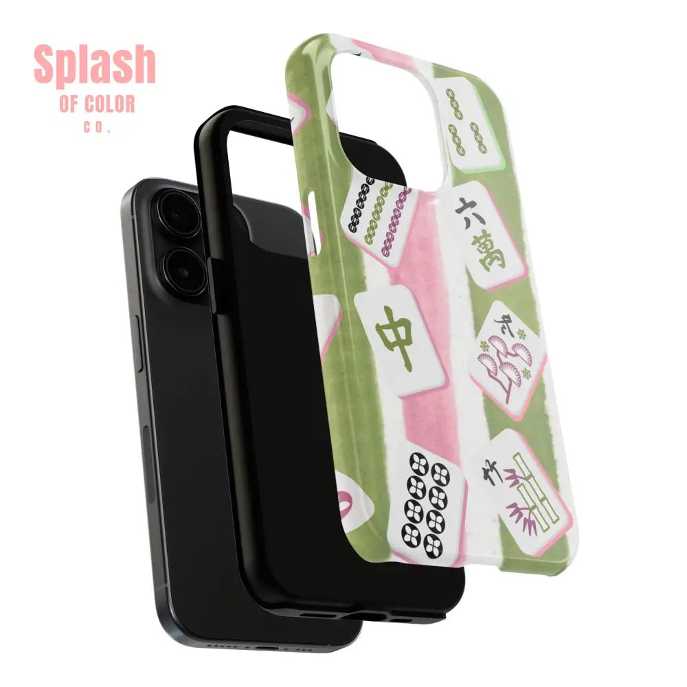 Stylish Mahjong Phone Case, Durable Mobile Cover for Gamers, Unique Gifts for Game Lovers, Fun Accessory for Phone Protection - Splash of Color co.