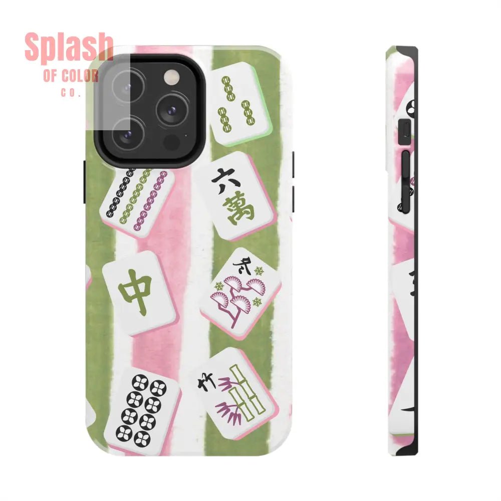 Stylish Mahjong Phone Case, Durable Mobile Cover for Gamers, Unique Gifts for Game Lovers, Fun Accessory for Phone Protection - Splash of Color co.