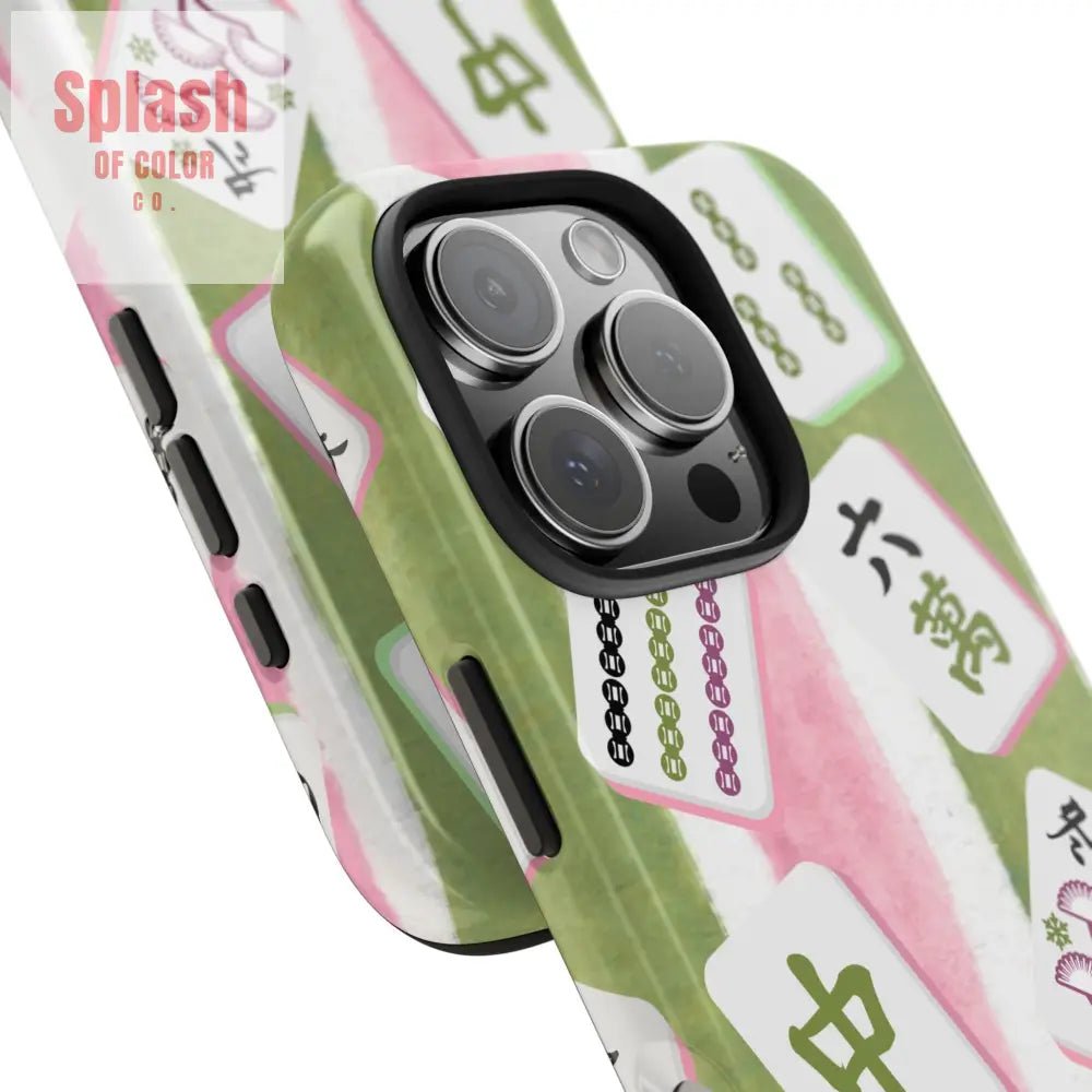 Stylish Mahjong Phone Case, Durable Mobile Cover for Gamers, Unique Gifts for Game Lovers, Fun Accessory for Phone Protection - Splash of Color co.