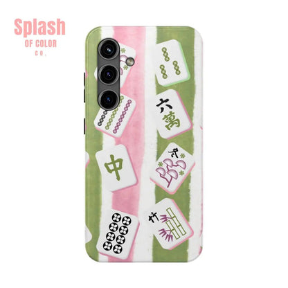 Stylish Mahjong Phone Case, Durable Mobile Cover for Gamers, Unique Gifts for Game Lovers, Fun Accessory for Phone Protection - Splash of Color co.