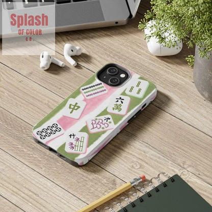 Stylish Mahjong Phone Case, Durable Mobile Cover for Gamers, Unique Gifts for Game Lovers, Fun Accessory for Phone Protection - Splash of Color co.