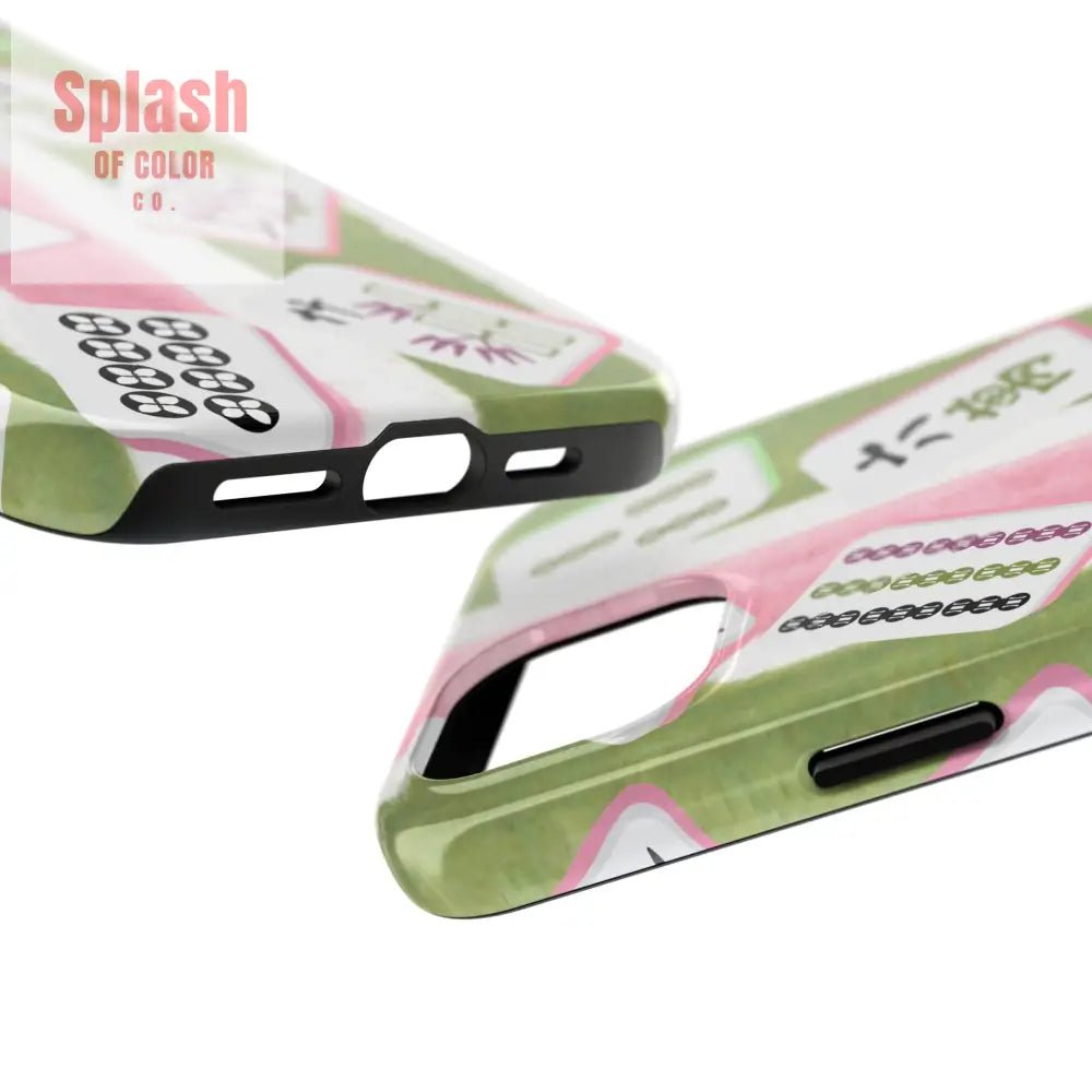 Stylish Mahjong Phone Case, Durable Mobile Cover for Gamers, Unique Gifts for Game Lovers, Fun Accessory for Phone Protection - Splash of Color co.