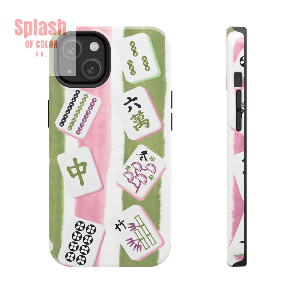 Stylish Mahjong Phone Case, Durable Mobile Cover for Gamers, Unique Gifts for Game Lovers, Fun Accessory for Phone Protection - Splash of Color co.