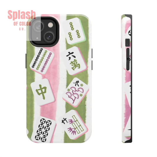 Stylish Mahjong Phone Case Durable Mobile Cover for Gamers Unique Gifts for Game Lovers Fun Accessory for Phone