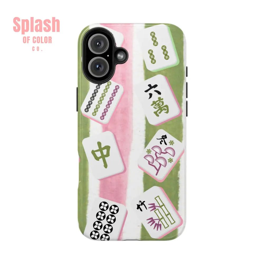Stylish Mahjong Phone Case, Durable Mobile Cover for Gamers, Unique Gifts for Game Lovers, Fun Accessory for Phone Protection - Splash of Color co.