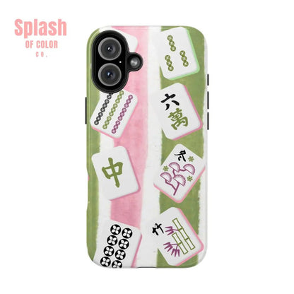 Stylish Mahjong Phone Case, Durable Mobile Cover for Gamers, Unique Gifts for Game Lovers, Fun Accessory for Phone Protection - Splash of Color co.