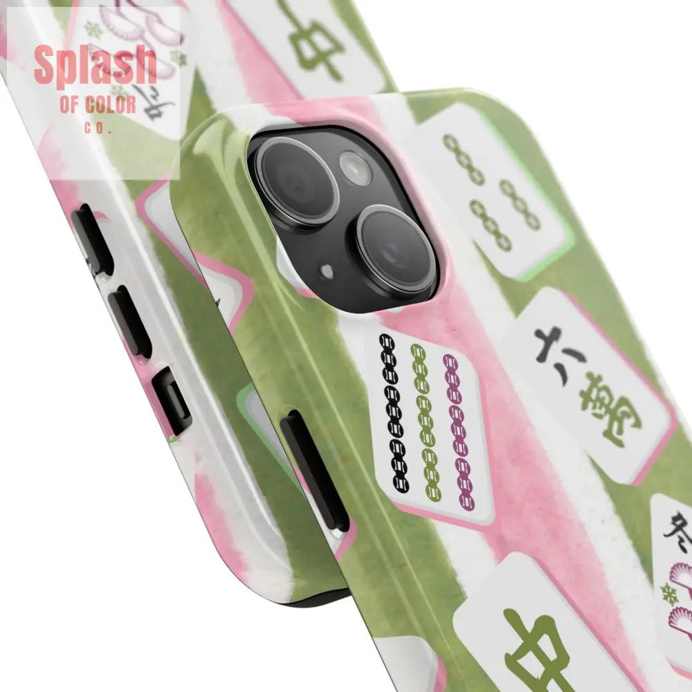Stylish Mahjong Phone Case, Durable Mobile Cover for Gamers, Unique Gifts for Game Lovers, Fun Accessory for Phone Protection - Splash of Color co.