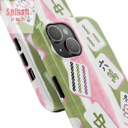 Stylish Mahjong Phone Case, Durable Mobile Cover for Gamers, Unique Gifts for Game Lovers, Fun Accessory for Phone Protection - Splash of Color co.