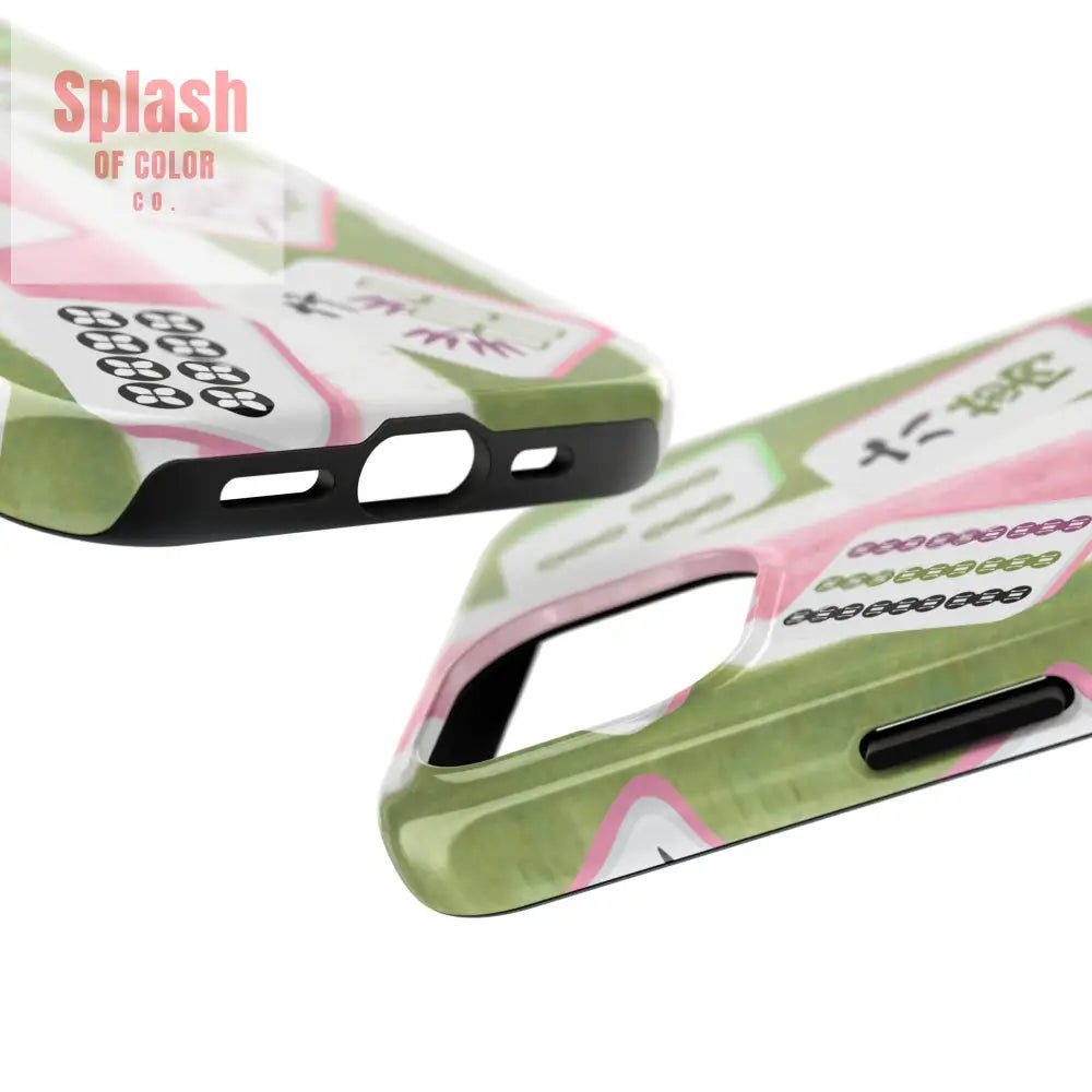 Stylish Mahjong Phone Case, Durable Mobile Cover for Gamers, Unique Gifts for Game Lovers, Fun Accessory for Phone Protection - Splash of Color co.